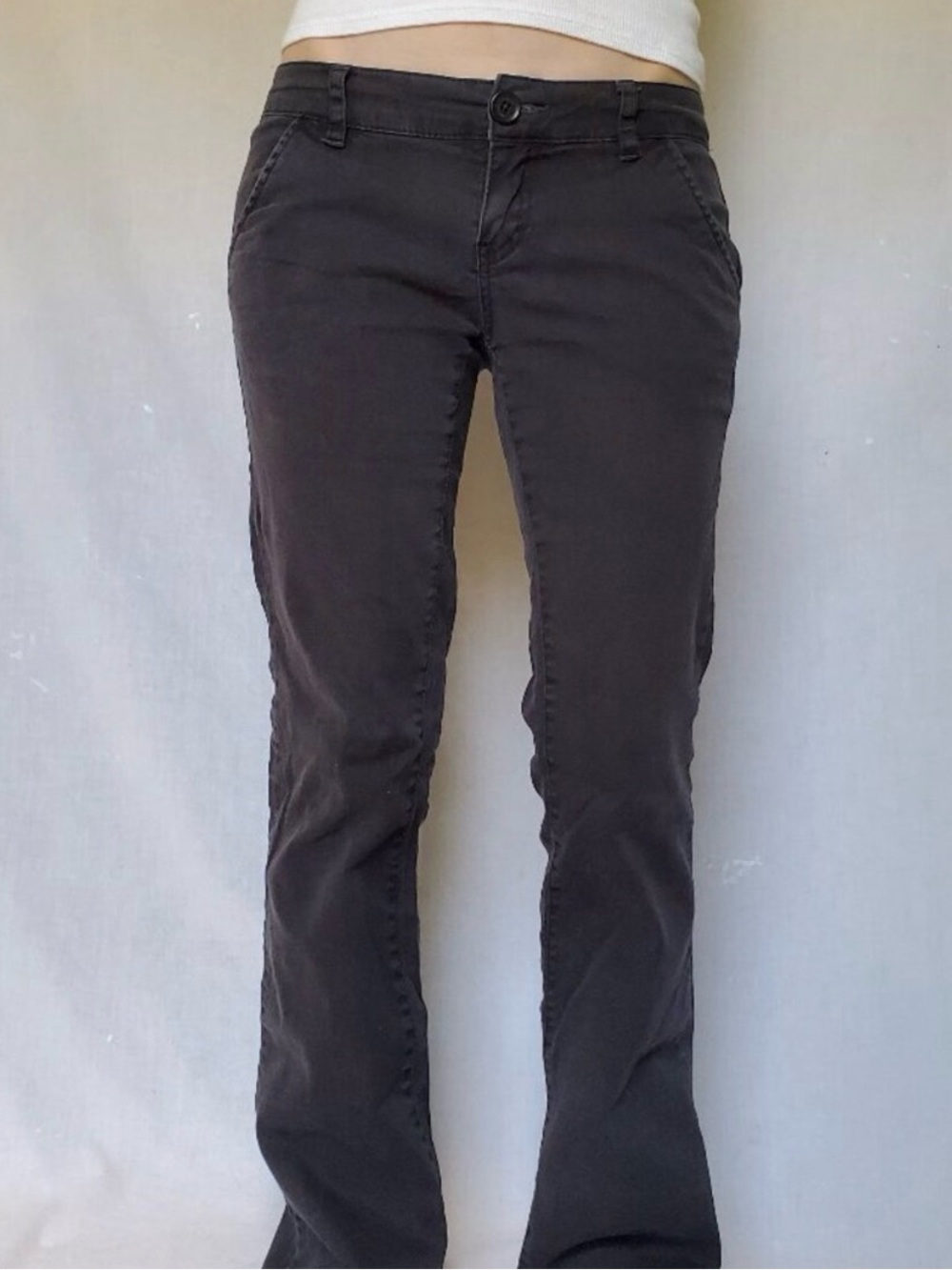 Unionbay Ultra Low-Rise Denim Jeans in Washed Black - Size 7